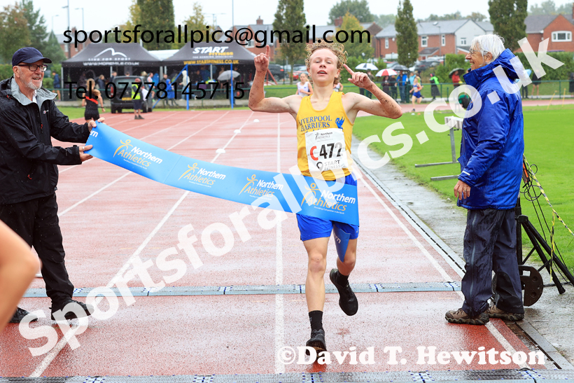 BBoys Under-15s 2025 Northern Athletics Autumn Road Relays, Leigh, Lancashire. Photo: David T. Hewitson/Sports for All Pics